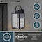 Vaxcel Medinah 7-in. W 1 Light Dusk to Dawn Black Outdoor Wall Lantern Clear Glass T0601 - alternate 4